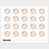 Autocollant de texte personnalisable Boho Watercol (Feuille)