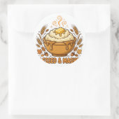 Autocollant de Thanksgiving Blessed et Mashed (Sac)