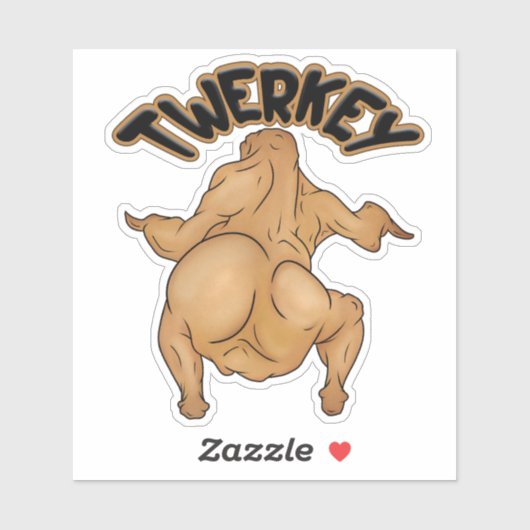 Autocollant de Thanksgiving Twerkey (Feuille)