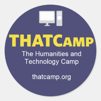 Autocollant de THATCamp avec le graphique