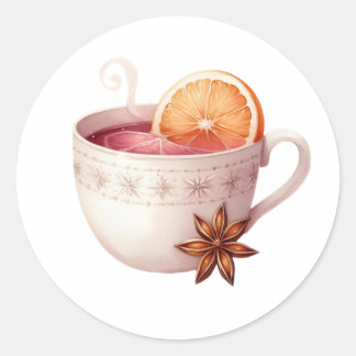 Autocollant de thé d'hiver épicé – Boisson de vaca