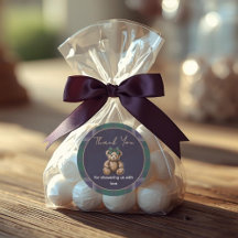 Autocollant de thème d'ours fille chic