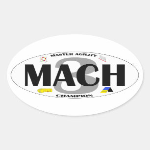 Autocollant de titre d'agilité de chien de MACH