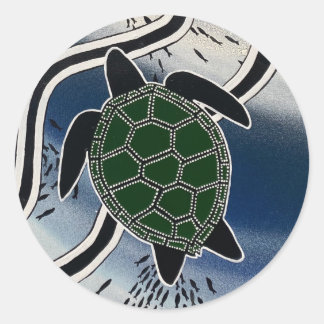autocollant de tortue de mer autochtone