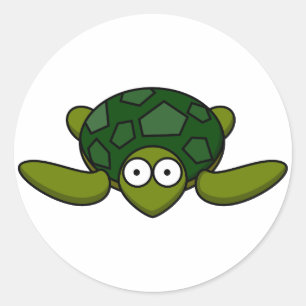 Autocollant de tortue de mer verte