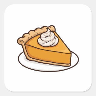 Autocollant de tranche de tarte à la citrouille d'