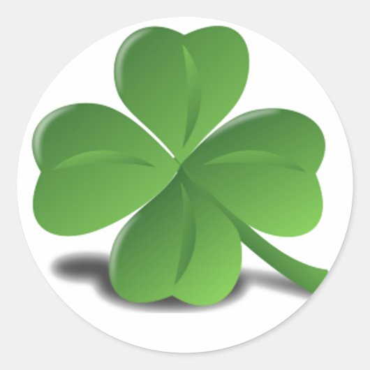 Autocollant de trèfle de shamrock du jour de St (Devant)