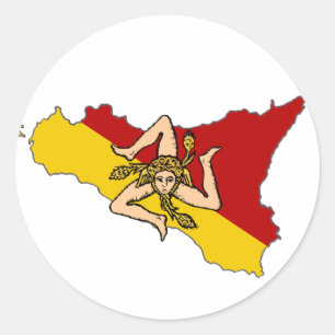 Autocollant de Trinacria de drapeau de la Sicile