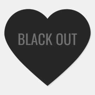 Autocollant de typographie - Black Out