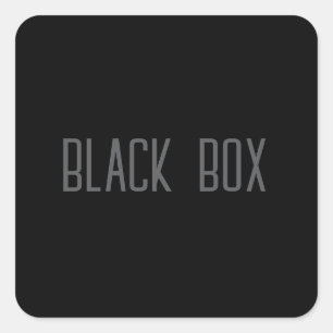 Autocollant de typographie - Boîte noire