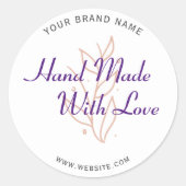 Autocollant de typographie de script fait main mod (Devant)