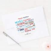 Autocollant de typographie d'hiver amusant (Enveloppe)