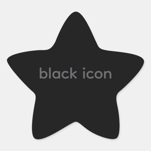 Autocollant de typographie - Icône noire (Devant)