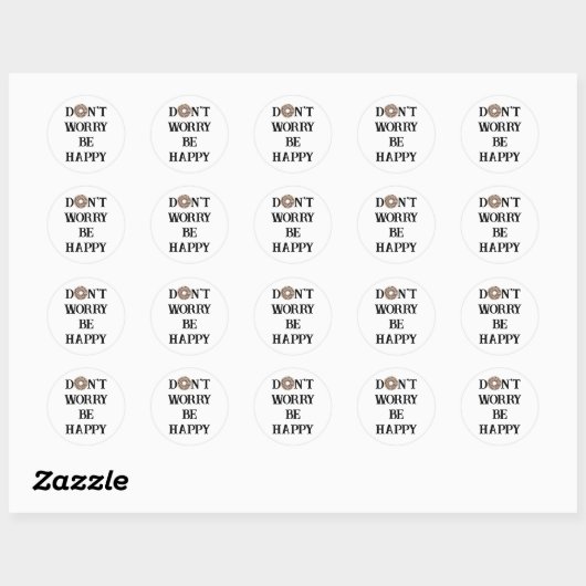 Autocollant de typographie Ne vous inquiétez pas, (Feuille)