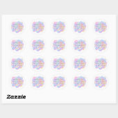 Autocollant de typographie pastel d'affirmation ne (Feuille)