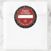 Autocollant de vacances avec flocons de neige (Sac)