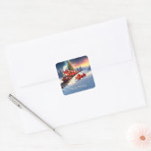 Autocollant de vacances d'arbre de Noël de train r (Enveloppe)