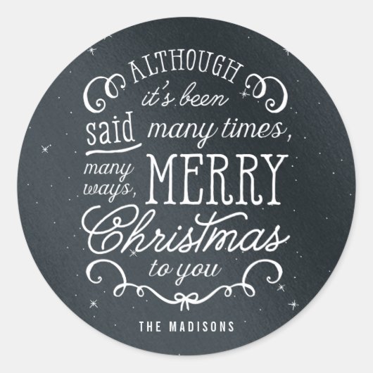 Autocollant de vacances de couleur modifiable en s (Devant)