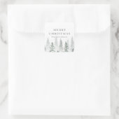 Autocollant de vacances de forêt d'hiver (Sac)