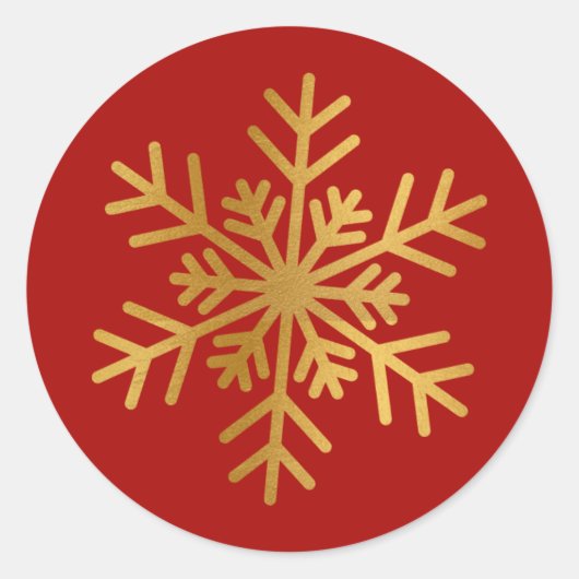Autocollant de vacances de luxe flocon de neige en (Devant)