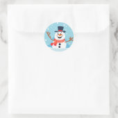 Autocollant de vacances de Noël bonhomme de neige (Sac)
