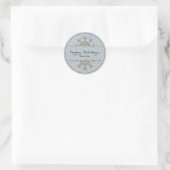 Autocollant de vacances d'hiver flocon de neige or (Sac)