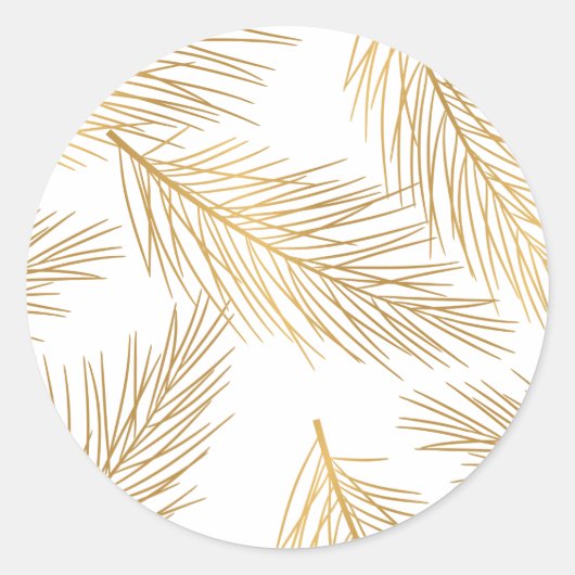 Autocollant de vacances Faux Gold Pine Needles (Devant)