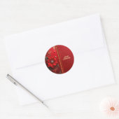 Autocollant de vacances Fleur Rouge de Noël (Enveloppe)