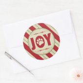 Autocollant de vacances - Grandes bandes rouges et (Enveloppe)