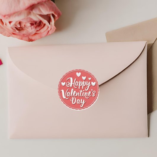 Autocollant de vacances Heureuse Sainte-Valentin m