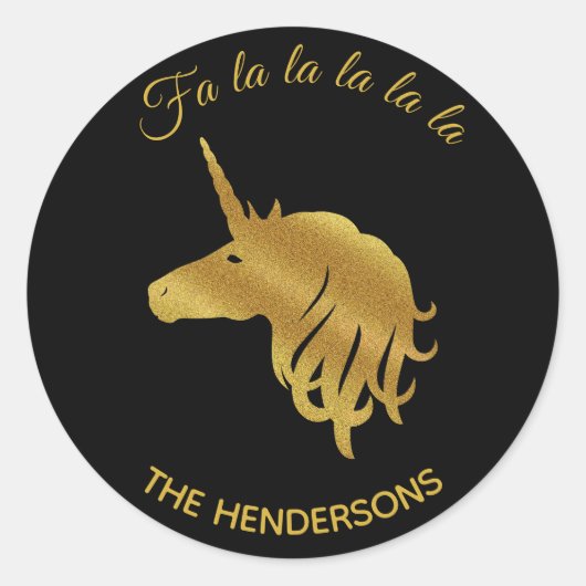 Autocollant de vacances Licorne Magique (Devant)