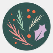 Autocollant de vacances moderne rétro (Devant)