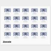 Autocollant de vacances Monogram Blue (Feuille)