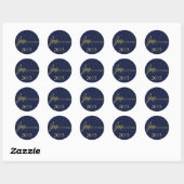 Autocollant de vacances Navy & Gold Joy (Feuille)