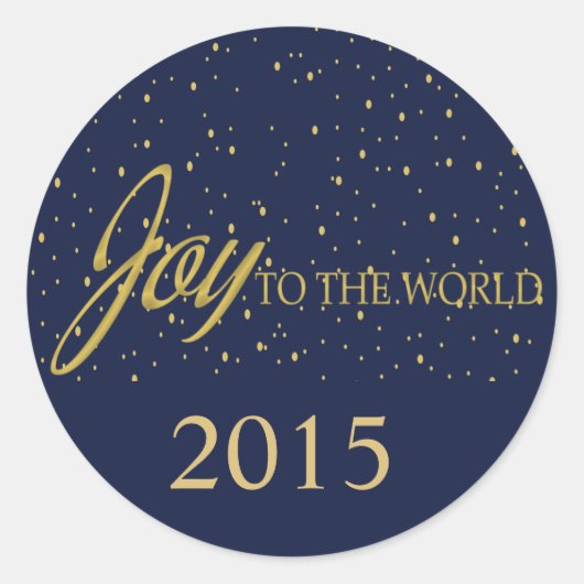 Autocollant de vacances Navy & Gold Joy (Devant)