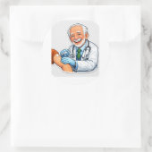 Autocollant de vaccin de docteur chibi (Sac)