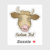 Autocollant de vache surpris (Feuille)