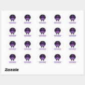 Autocollant de vache violette (Feuille)