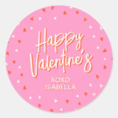 Autocollant de Valentines Cute Personnalisé (Devant)