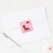 Autocollant de valentines de teckel - chien de (Enveloppe)