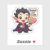 Autocollant de vampire chibi "Mignon et adorable" (Feuille)