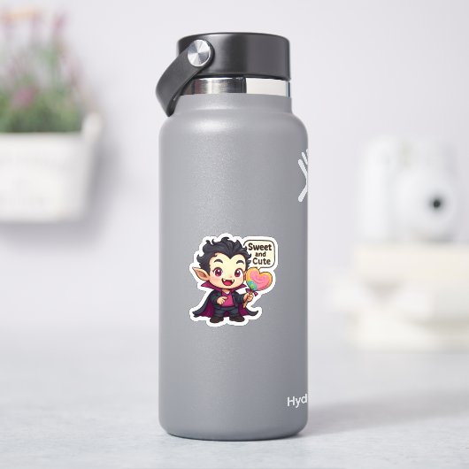 Autocollant de vampire chibi "Mignon et adorable" (HydroFlask)