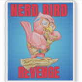Autocollant de vengeance de nerd d'enfants d'oisea (Devant)