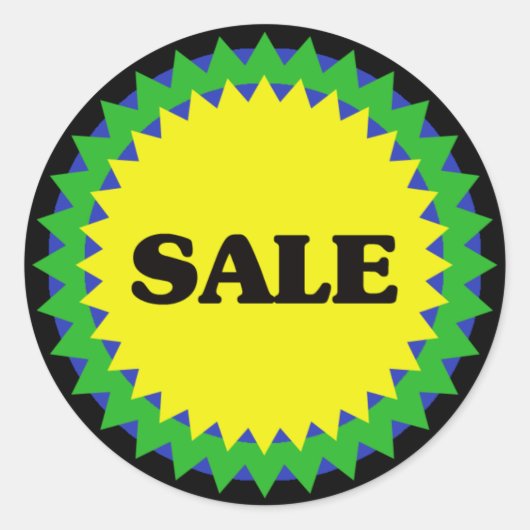 Autocollant de vente au détail de VENTE (Devant)