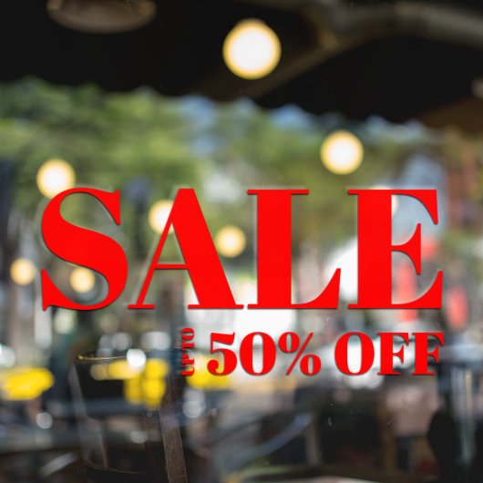 Autocollant de vente de vitrine de magasin moderne