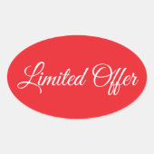 Autocollant de vente ovale d'offre limitée avec te (Devant)