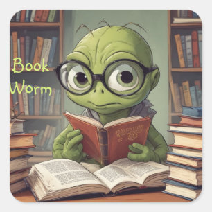 Autocollant de ver de livre