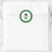 Autocollant de vert de jour de pi (Sac)