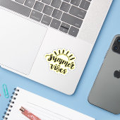autocollant de vibes d'été (Ordinateur portable avec iPhone)