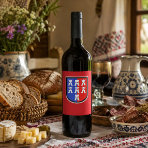 Autocollant de vin des Saxons de Transylvanie